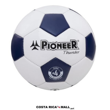 BALON DE FUTBOL THUNDER #4 331-5760 BLANCO AZUL PIONEER