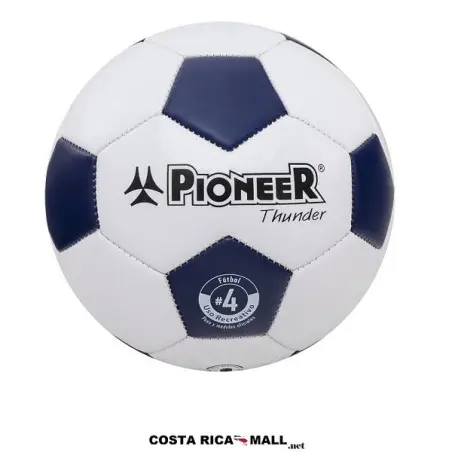 BALON DE FUTBOL THUNDER #4 331-5760 BLANCO AZUL PIONEER
