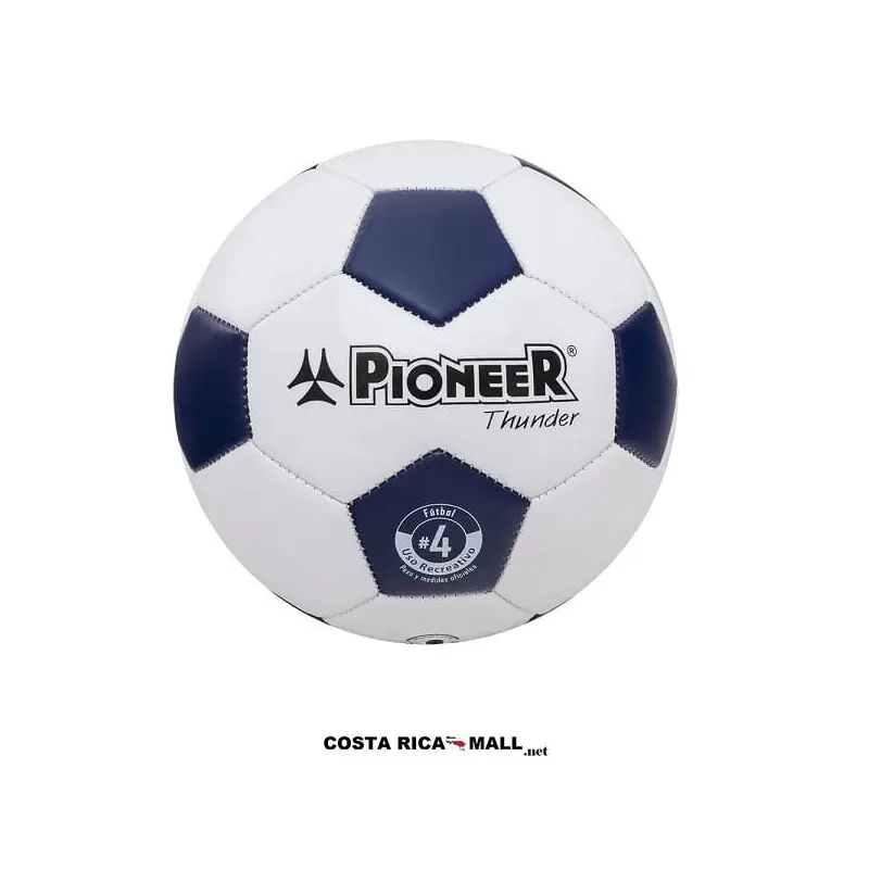BALON DE FUTBOL THUNDER #4 331-5760 BLANCO AZUL PIONEER