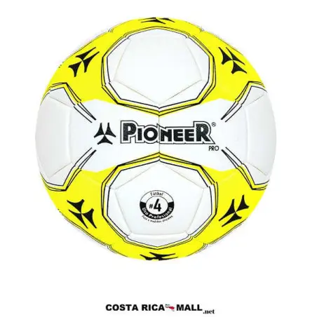 BALON DE FUTBOL #4 PROFESIONAL 372-8057 BLANCO AMARILLO PIONEER