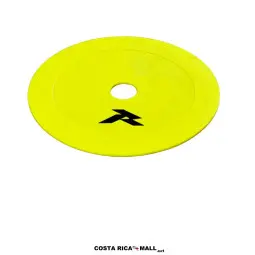 Discos de caucho para entrenamiento, set de 30 unidades Runic R3015. Color amarillo, ideal para marcación y agilidad en fútbol
