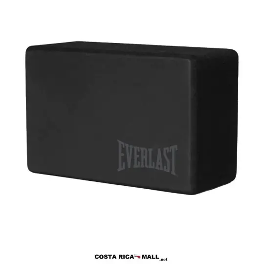 Bloque de yoga BOLD Everlast negro. Soporte para alinear el cuerpo en posturas, yoga y pilates