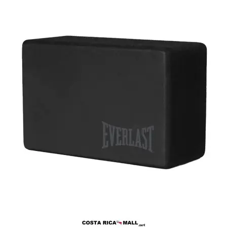 Bloque de yoga BOLD Everlast negro. Soporte para alinear el cuerpo en posturas, yoga y pilates