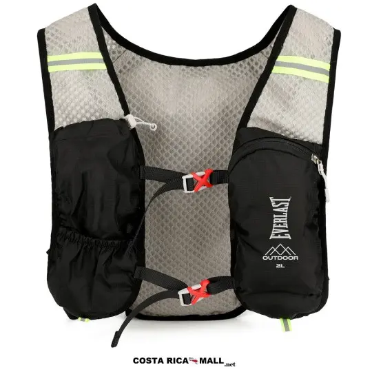 Chaleco de Hidratación EVERLAST 2L EVCB6W201 para Costa Rica. Mochila ultraligera de running con vejiga PEVA Libre de BPA.
