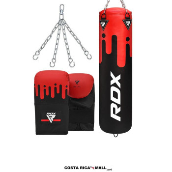 Saco de Boxeo RDX Maya Hide F9 5FT rojo 40kg. Saco de entrenamiento Boxeo Profesional para Costa Rica.