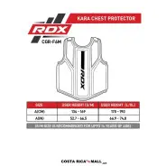 Medidas para la Pechera para Coach RDX F6M Kara Boxeo MMA en Costa Rica.