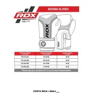 Medidas de los Guantes para Boxeo RDX Aura F7 Entrenamiento