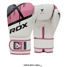 Guantes de Boxeo RDX Mujer F7 PINK. Diseño QUADRO-DOME y acolchado Shell Shock para manos femeninas en Costa Rica.