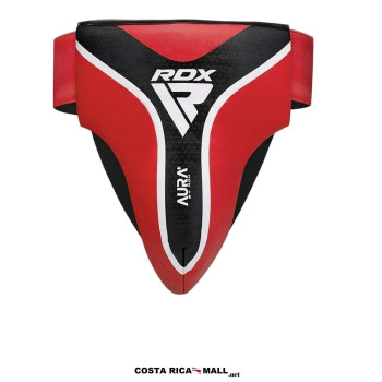 Protector Genital RDX T17 Aura. Copa PVC y acolchado EVA-LUTION para Boxeo y MMA en Costa Rica. Color Rojo