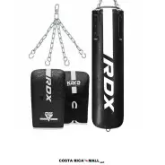 Saco de Boxeo RDX Pesado F6 Kara 4FT. Cuero NTearx y sistema de anclaje de 45cm en Costa Rica.
