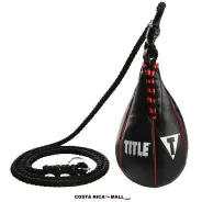 Pera de Boxeo 8lb Reflejos TITLE BOXING. Pelota de cuero ponderada para entrenamiento defensivo en Costa Rica.