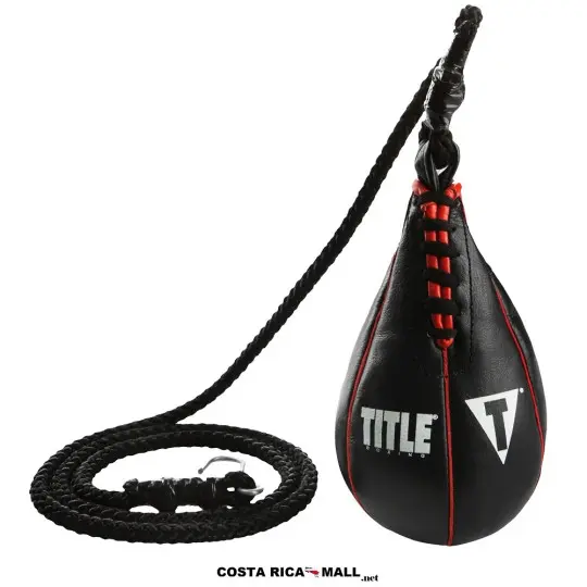 Pera de Boxeo 8lb Reflejos TITLE BOXING. Pelota de cuero ponderada para entrenamiento defensivo en Costa Rica.
