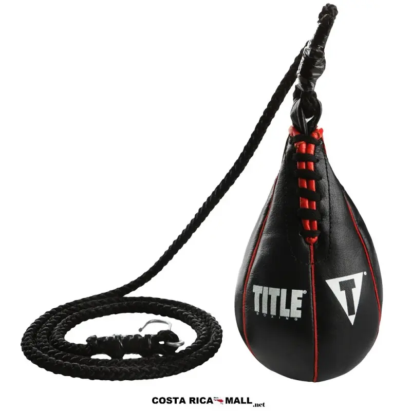 Pera de Boxeo 8lb Reflejos TITLE BOXING. Pelota de cuero ponderada para entrenamiento defensivo en Costa Rica.