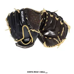 Guante de Béisbol RUNIC de 12 pulgadas en Cuero Vacuno de color negro. Guante flexible para entrenamiento.