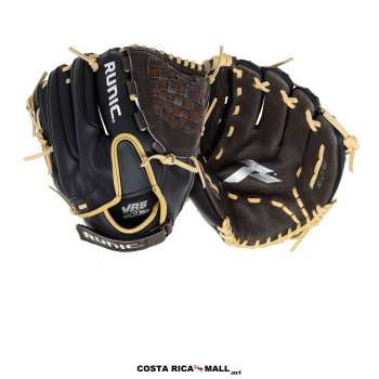 Guante de Béisbol / Softbol de 13 pulgadas RU1377 en Cuero Vacuno. Talla de adulto, diseñado para el Outfield. Negro