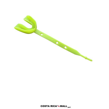 Protector Bucal FOX 40 de color Neon con correa (strap) fija. Protector para deportes de contacto con tecnología Boil and Bite.