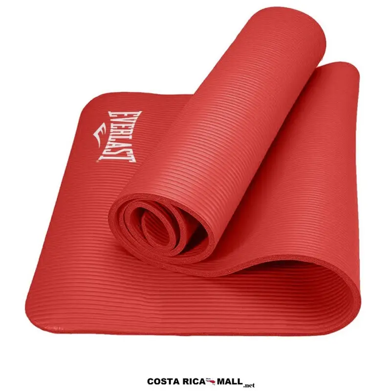 Colchoneta NBR Everlast de 15mm de grosor en color Rojo. Alfombra de ejercicio para yoga y fitness.
