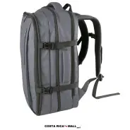 Salveque EVERLAST TRAVEL de 40 litros en color Gris. Mochila con compartimento para laptop y bomba de vacío. De lado