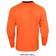 Camisa RUNIC de portero R724GD11 en color Naranja con patrón geométrico y protección en codos. Parte Atrás