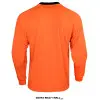 Camisa RUNIC de portero R724GD11 en color Naranja con patrón geométrico y protección en codos. Parte Atrás