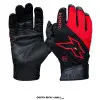 Guantes de Bateo RUNIC BASES LOADED en color Negro con Rojo. Palma de piel sintética y ajuste con velcro.