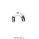 Protector Bucal EVERLAST sencillo y bicolor para boxeo o contacto. Colores Blanco con Negro.