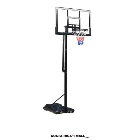 Tablero para Básquetbol SBA025S, acrílico, 120x80 cm, con poste móvil y base de 150 litros.