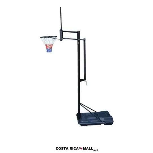 Tablero para Básquetbol SBA025S, acrílico, 120x80 cm, con poste móvil y base de 150 litros. Vista del lado