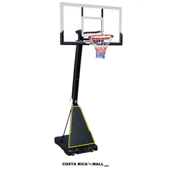 Tablero de Baloncesto RUNIC Premium, con poste ajustable, aro con resortes y base de 160 litros.