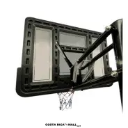 Tablero de Baloncesto RUNIC intermedio, poste y base ajustables hasta 3.05 metros, ideal para adolescentes. Parte de atrás