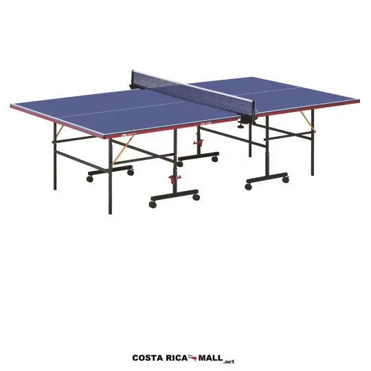 Mesa de Ping Pong Plegable RUNIC R610B, tablero de 12mm, ligera, para uso recreativo en interiores.