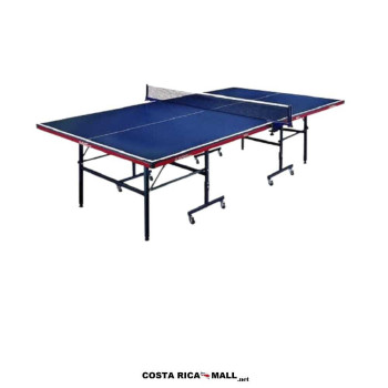 Mesa de Ping Pong Plegable PIONEER 317-2537, MDF 15mm, marco metálico rojo, sistema semi-automático.