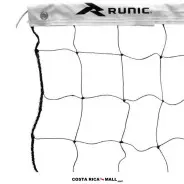 Net de Voleibol RUNIC 2mm, hilo PE roscado, banda superior PVC, uso básico/recreativo.