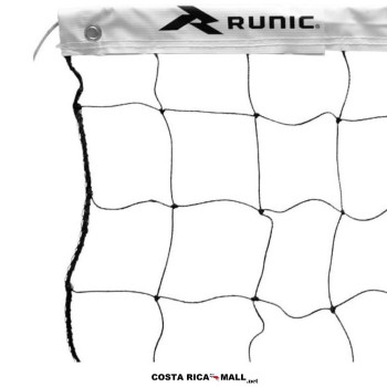 Net de Voleibol RUNIC 2mm, hilo PE roscado, banda superior PVC, uso básico/recreativo.