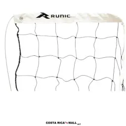 Net de voleibol DLX RUNIC RVN7C611, de hilo PE 2mm, con malla de 10x10 cm y banda superior de PVC laminado. Cable recubierto