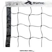 Net de voleibol sencilla RUNIC T4001N de color negro. Hilo de 2mm, malla de 9.5x9.5 cm, bandas de refuerzo de PVC negro de 4 cm.