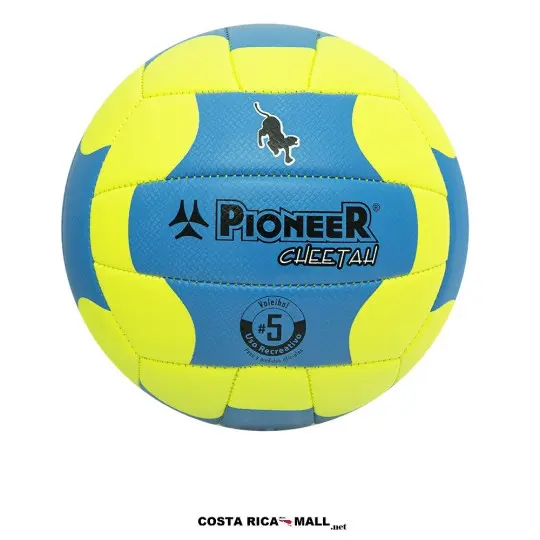 Balón de voleibol PIONEER Cheetah WX-1570 (PVC), de colores vivos, cosido a máquina, ideal para uso interiores. Amarillo Balón de voleibol PIONEER Cheetah WX-1570 (PVC), de colores vivos, cosido a máquina, ideal para uso interiores. Amarillo