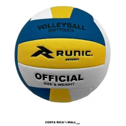 Balón de voleibol de playa RUNIC RV5UB01 con diseño sin costuras, ideal para juegos en arena y ambientes húmedos en Costa Rica.