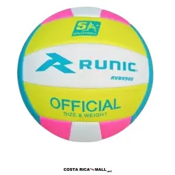 Balón de voleibol RUNIC RVBV900 (PVC cosido), de tamaño oficial N°5, ideal para uso en canchas interiores y entrenamiento.