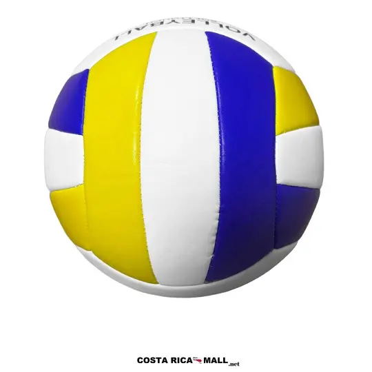 Balón de voleibol RUNIC SOFT RV5V350 de 12 paneles cosidos, con cubierta de esponja suave, disponible azul-blanco-amarillo. Lado Balón de voleibol RUNIC SOFT RV5V350 de 12 paneles cosidos, con cubierta de esponja suave, disponible azul-blanco-amarillo. Lado