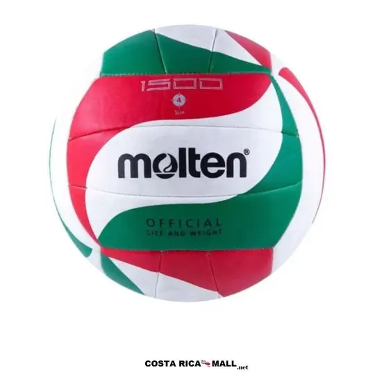 Balón de voleibol juvenil MOLTEN 1500 #4, cosido, ideal para entrenamiento escolar y ligas menores en Costa Rica. Balón de voleibol juvenil MOLTEN 1500 #4, cosido, ideal para entrenamiento escolar y ligas menores en Costa Rica.