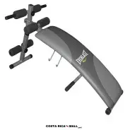 Banco para abdominales curvo EVERLAST EVSU1171, estructura de acero, ideal para ejercicios del core con mayor soporte lumbar.