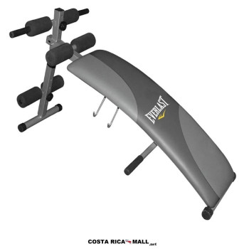 Banco para abdominales curvo EVERLAST EVSU1171, estructura de acero, ideal para ejercicios del core con mayor soporte lumbar.