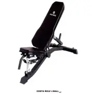 Banco abdominal comercial RISING AF4001, de metal y PVC, universal para abdomen y espalda, ángulo ajustable.