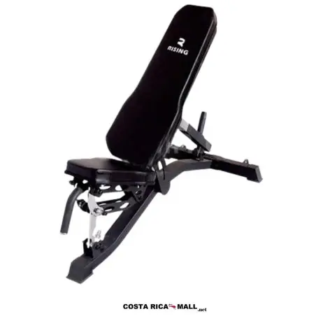 Banco abdominal comercial RISING AF4001, de metal y PVC, universal para abdomen y espalda, ángulo ajustable.