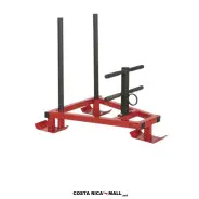 Trineo para CrossFit ATHLETIC, color negro, para ejercicios de arrastre y empuje, con espacio para añadir discos de peso
