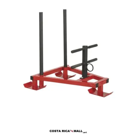 Trineo para CrossFit ATHLETIC, color negro, para ejercicios de arrastre y empuje, con espacio para añadir discos de peso