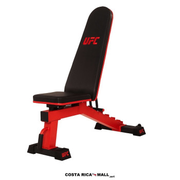 Banco FID Deluxe UFC 69843, respaldo de 6 posiciones, para ejercicios abdominales y de peso libre, con tapicería extra gruesa.