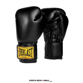 Guantes de boxeo Everlast 1910 Classic, diseño vintage en piel sintética, para entrenamiento. Negros
