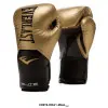 Guante de boxeo EVERLAST ELITE V2 10oz color Dorado. Diseño con ventilación de malla y muñequera reforzada Evershield.